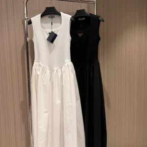 2025 Waist new summer French vest sleeveless dress slim skirt senior temperament long dress