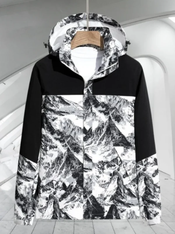 New Men's Hooded Jacket Lightweight Breathable Windproof Waterproof Outdoor Coat Multifunctional Hiking Trekking Travel Outerwe - Image 4