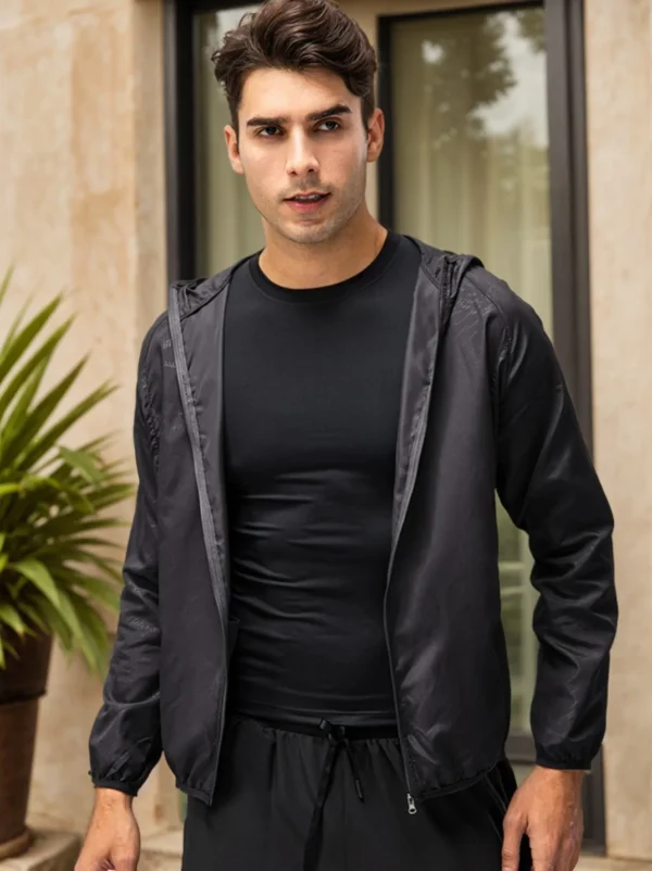 Men's Sports Jacket - Lightweight and Breathable Running and Training Jacket for Fitness and Outdoor Activities - Image 3
