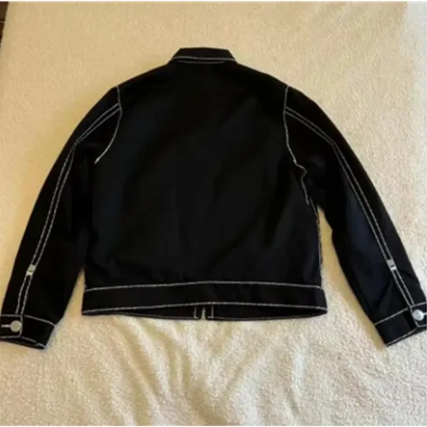 TRUE Retro Y2k Denim Jacket America Streetwear Trend Brand Letter Embroidery Motorcycle Zip Up Jacket Thickening Men Clothing - Image 4