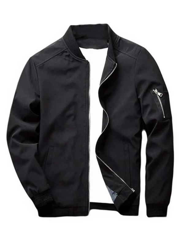 Men's Fashion Jacket, Baseball Style Outerwear, Casual and Versatile, Suitable for Various Occasions - Image 3