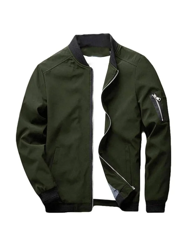 Men's Fashion Jacket, Baseball Style Outerwear, Casual and Versatile, Suitable for Various Occasions - Image 2