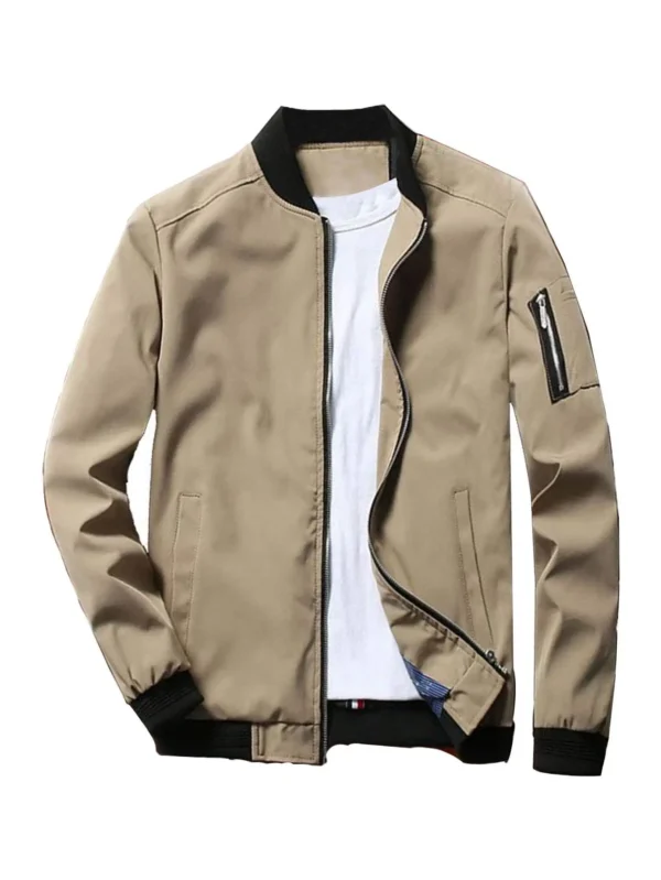 Men's Fashion Jacket, Baseball Style Outerwear, Casual and Versatile, Suitable for Various Occasions - Image 4