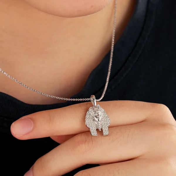 Hip Hop Ancient Egyptian Moissanite Pendant Necklace Chain Punk King Tutan Pharaoh Men's Hip Hop Bling Necklaces Rock Party Gift - Image 5