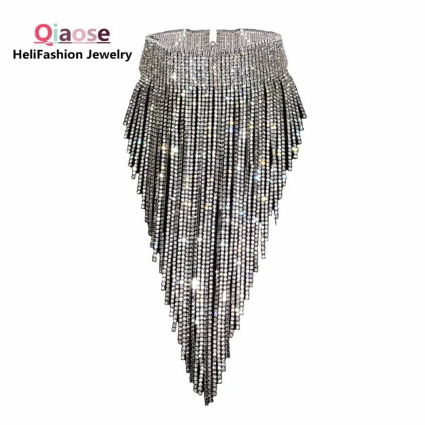 Shiny Full Rhinestone Long Chain Choker Collar Statement Necklace For Women Fashion Jewelry Stunning Necklace Accessories - Image 2