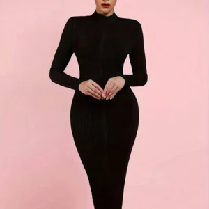 Bandage Dress Black Bodycon Dress Evening Party Elegant Sexy One Shoulder Birthday Club Outfit 2022 Summer New Arrival
