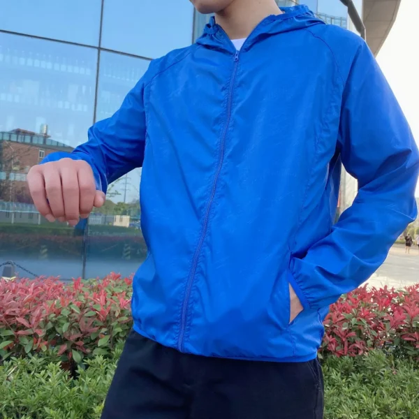 Summer Sun Protection Skin Coats Lightweight Men Ultra-Light Sportswear Hooded Outwear Men Windbreaker Casual Jackets Training