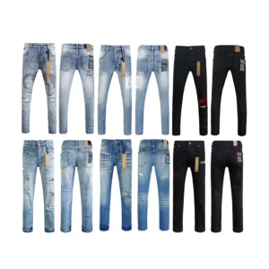 KSUBI Cross Jeans 2025 NEW High Street Paint Hole Trend Low Rise Skinny Denim Pants Pleated Ripped Letter Jeans