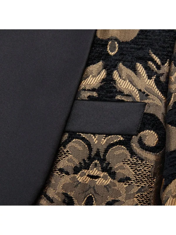 Men's Sport Coats & Blazers Flower Suit Jacket 1 Button Paisley Tuxedo - Image 3