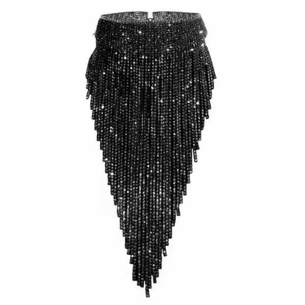 Shiny Full Rhinestone Long Chain Choker Collar Statement Necklace For Women Fashion Jewelry Stunning Necklace Accessories - Image 3