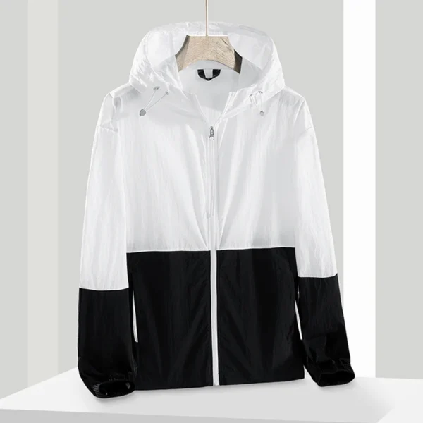 Summer Outdoor Quick Dry Sun-Protective Thin Jacket Men Hiking Fishing Cycling Hooded Gym Sport Windbreaker Ultra Light Coats