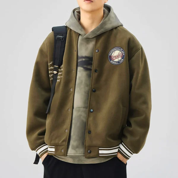 Aelfric Eden Men'S Winter Jacket Padding Tactical Large Bomber Track Jacket American Vintage Baseball Jacket Casual Over Coat