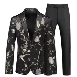 2024 High quality wedding men large size (suit + trousers) Business casual handsome slim fashion one button two-piece set
