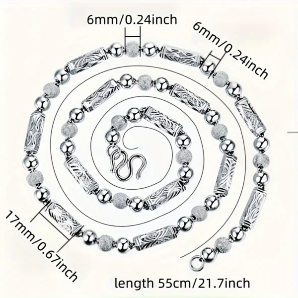Trendy men's hip hop necklace 925 Sterling Silver Necklace For Men's women Classic 6MM Chain Luxury Jewelry Wedding Gifts - Image 6