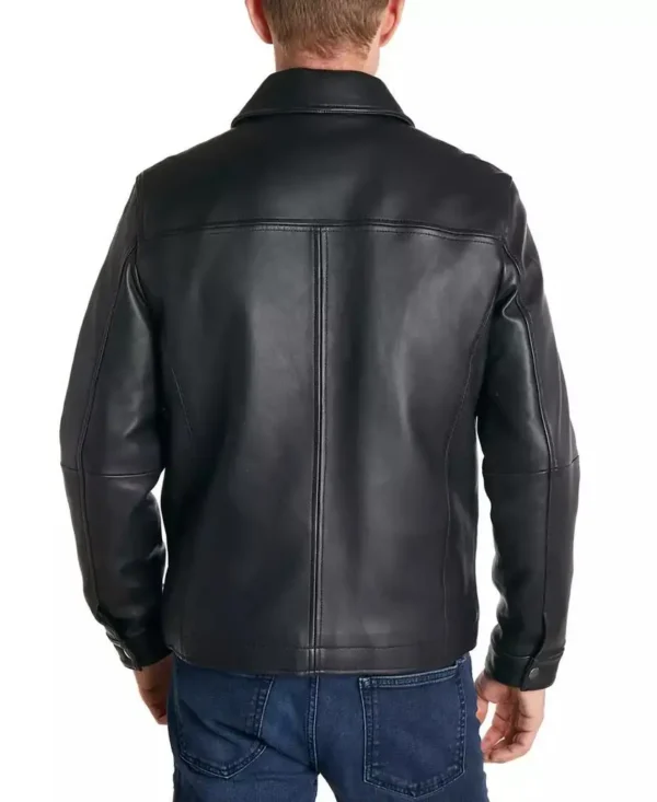 Perry Ellis | Men's Classic Leather Jacket - Image 3
