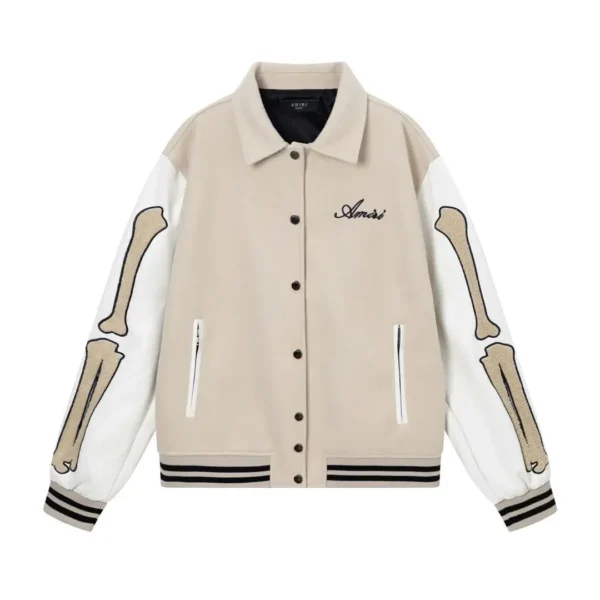 Unisex Embroidered Letter Ballpark Jacket Casual Style Loose Fit Color Block Leather Sleeve Spring Autumn Coat Crossbody Special - Image 2