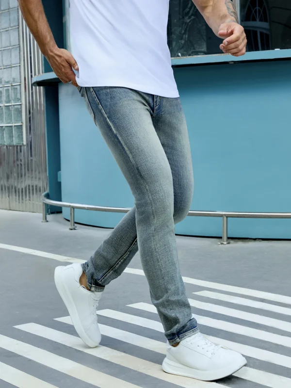 Men's fashion stretch pants, multiple color options, each color is a very good process wash, slim-fit style-2406 - Image 3