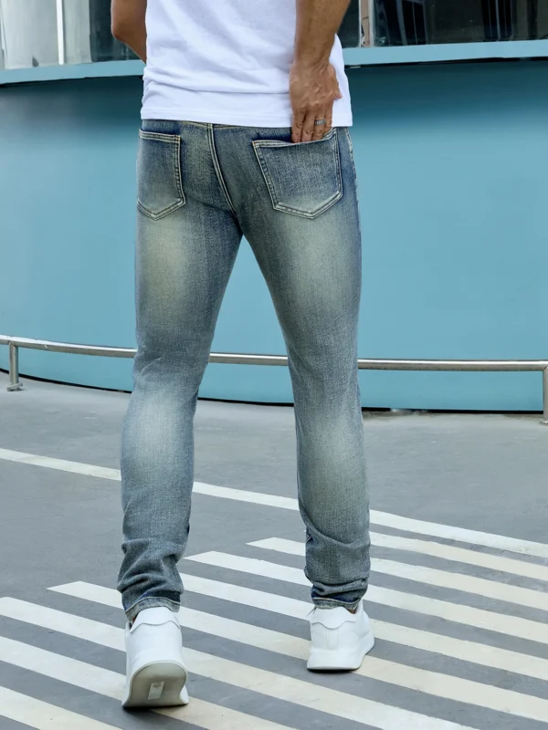 Men's fashion stretch pants, multiple color options, each color is a very good process wash, slim-fit style-2406 - Image 5