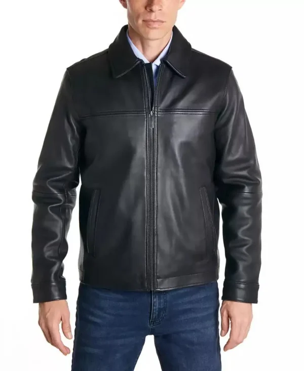 Perry Ellis | Men's Classic Leather Jacket