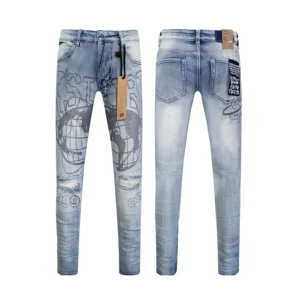 KSUBI Cross Jeans High Street Vintage wash Trend Black White Low Rise Elastic Skinny Pants Ripped Frayed Patch Jeans brand