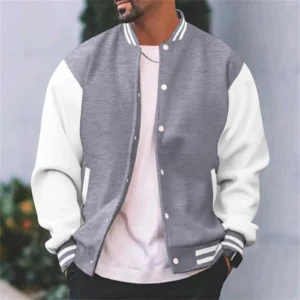 2024 New Loose Trendy Brand School Baseball Jersey Men Fashion Bomber Jacket Men'S Casual Plus Size Tops Street Men'S Overcoat