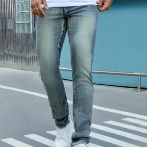Men's fashion stretch pants, multiple color options, each color is a very good process wash, slim-fit style-2406