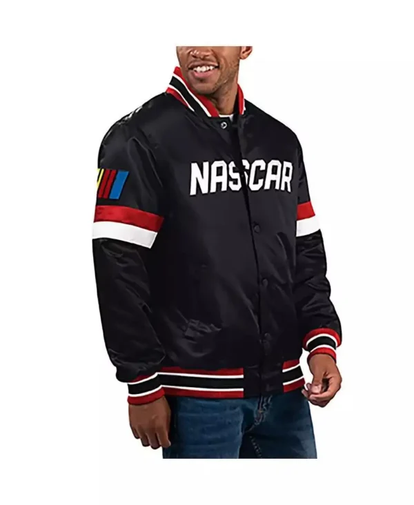 Starter | Men's Black NASCAR Home Game Full-Snap Varsity Jacket