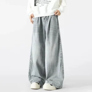 2025 Men's Y2K Jeans Vintage Baggy Jean Pants Grunge Aesthetic Skater Pants Streetwear Relaxed Fit Jeans Trousers