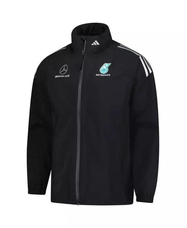 adidas | Men's Black Mercedes-AMG Petronas F1 Team Wear Mechanics Full-Zip Jacket - Image 2