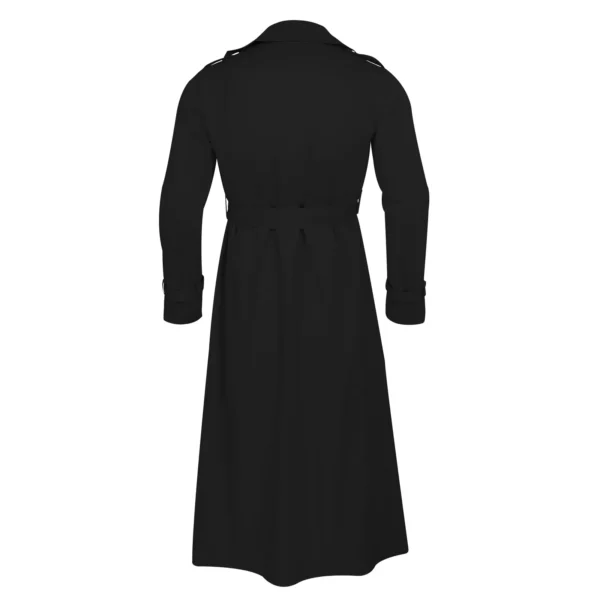 Fashion Streetwear Men's Overcoat Solid Color Casual Long Trench Coat British Lapel Double Breasted Windbreaker Spring Autumn - Image 4