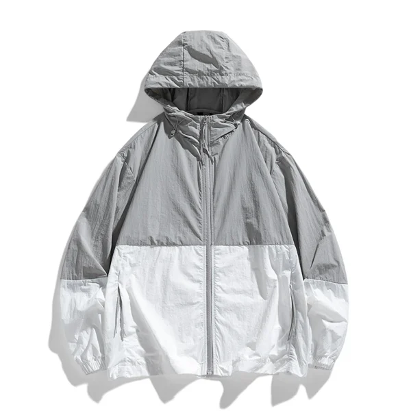 Summer Outdoor Quick Dry Sun-Protective Thin Jacket Men Hiking Fishing Cycling Hooded Gym Sport Windbreaker Ultra Light Coats - Image 3