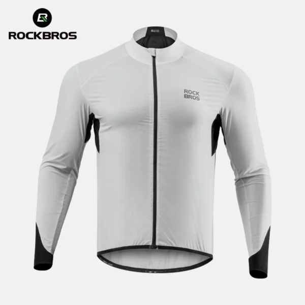 ROCKBROS Spring Summer Cycling Jacket Lightweight Breathable Windproof Long Sleeve Windbreak Jersey Coat Men Cycling Clothing