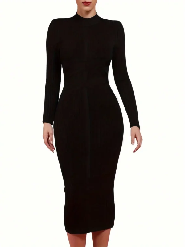 Bandage Dress Black Bodycon Dress Evening Party Elegant Sexy One Shoulder Birthday Club Outfit 2022 Summer New Arrival - Image 3