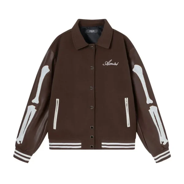 Unisex Embroidered Letter Ballpark Jacket Casual Style Loose Fit Color Block Leather Sleeve Spring Autumn Coat Crossbody Special - Image 4