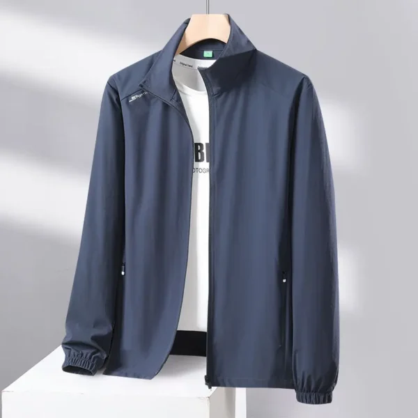 Summer sun-protective clothing men's breathable jacket ice silk quick-dry men's clothes thin single-layer quick-dry UV jacket