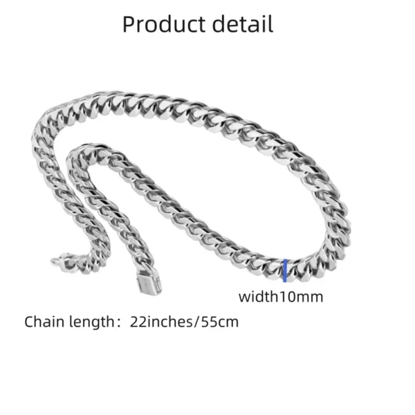 Trendy men's hip hop necklace 925 Sterling Silver Necklace For Men's women Classic 6MM Chain Luxury Jewelry Wedding Gifts - Image 2