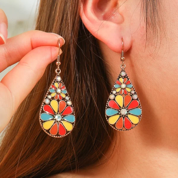 28 Pairs Colorful Summer Earrings for Women Dangle Drop Bohemia Tassel Earrings Vintage Chic Dainty Party Decors Daily Wear - Image 2