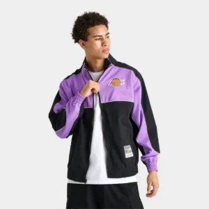 Mitchell and Ness | Men's Mitchell & Ness Los Angeles Lakers NBA Mesh Nylon Full-Zip Jacket
