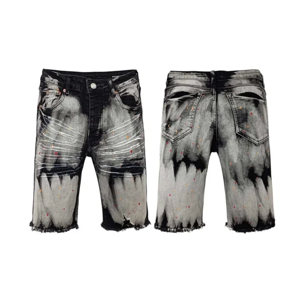 25ss Summer Daily Casual Purples Denim Shorts Men's Women's High Street Popular Solid Color Pants Personality Brands Jeans