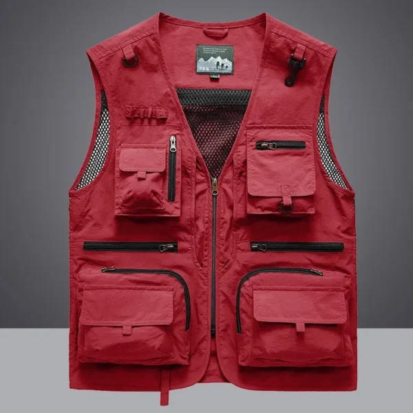 2025 Outdoor Leisure Vest Men's New Multi-Pocket Breathable Outdoor Sports Coat High-Quality Design Leisure Vest Men