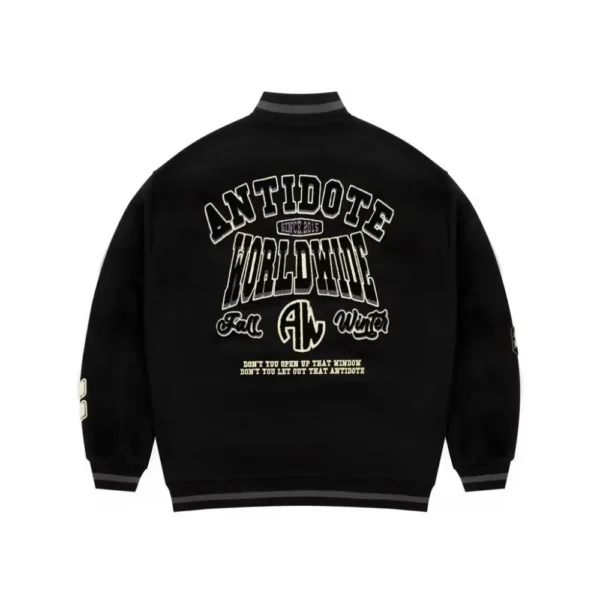 Men's baseball uniform Y2K retro heavy hip-hop embroidery jacket autumn and winter V-neck loose fashion couple casual jacket - Image 5