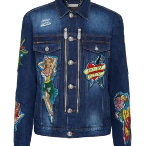 PHILIPP PLEIN | Denim Zip Jacket Hawaii