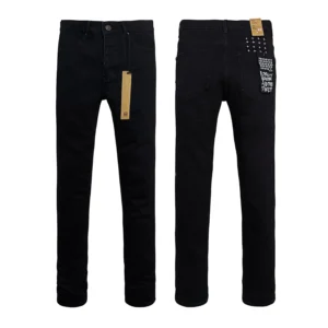 New Men's Streetwear KSUBI Cross Jeans American High Street Ripped Fringe Letter Embroidered Casual Slim Stretch Jeans